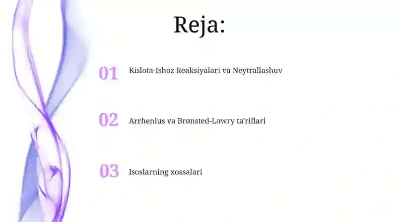 Asoslarning olinishi va xossalari 2