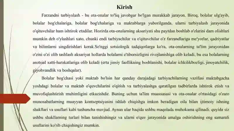 Oila bilan ishlash tamoyillari 2