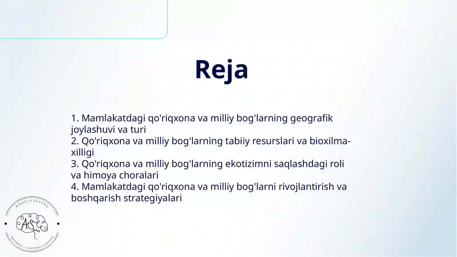 MAMLAKATDAGI QO'RIQXONA VA MILLIY BOG'LAR 2