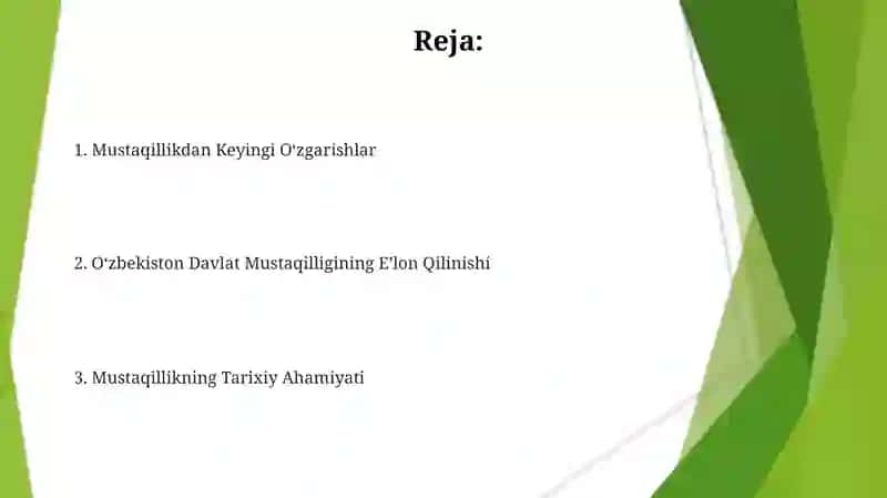 Mustaqillikning Tarixiy Ahamiyati 2