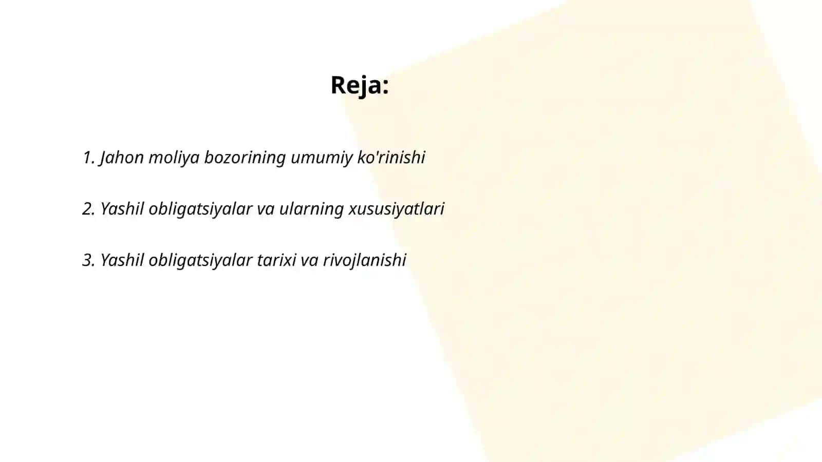 Yashil obligatsiyalar va ularning xususiyatlari 2
