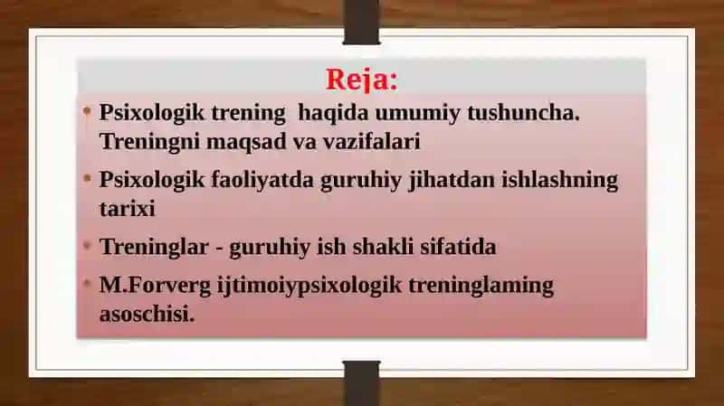 Psixologik trening haqida umumiy tushuncha 2