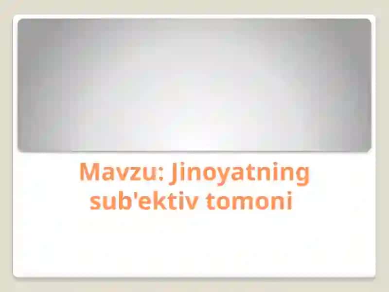Jinoyat huquqi 2
