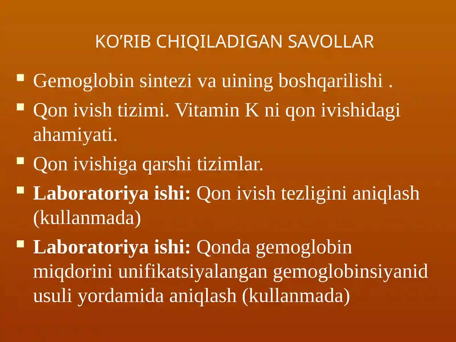 Bioorganik Kimyo - 8-mavzu 2