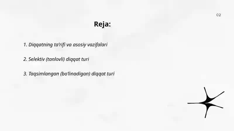 Diqqat turlari va uning xususiyatlari 2