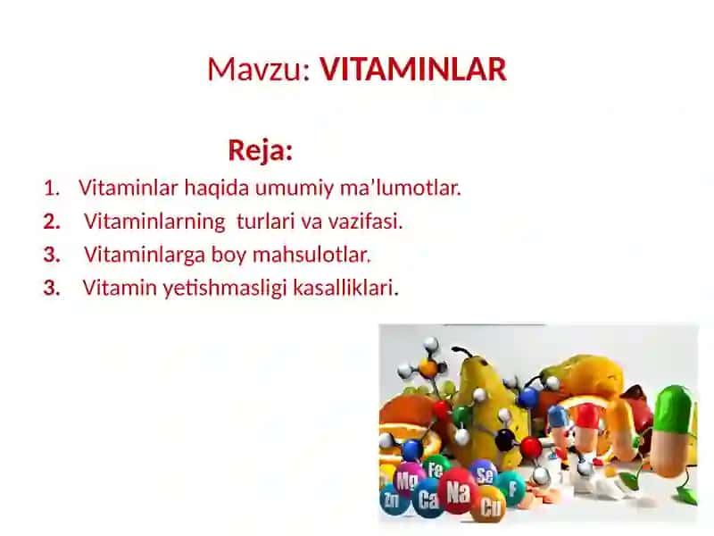 VITAMINLAR 2