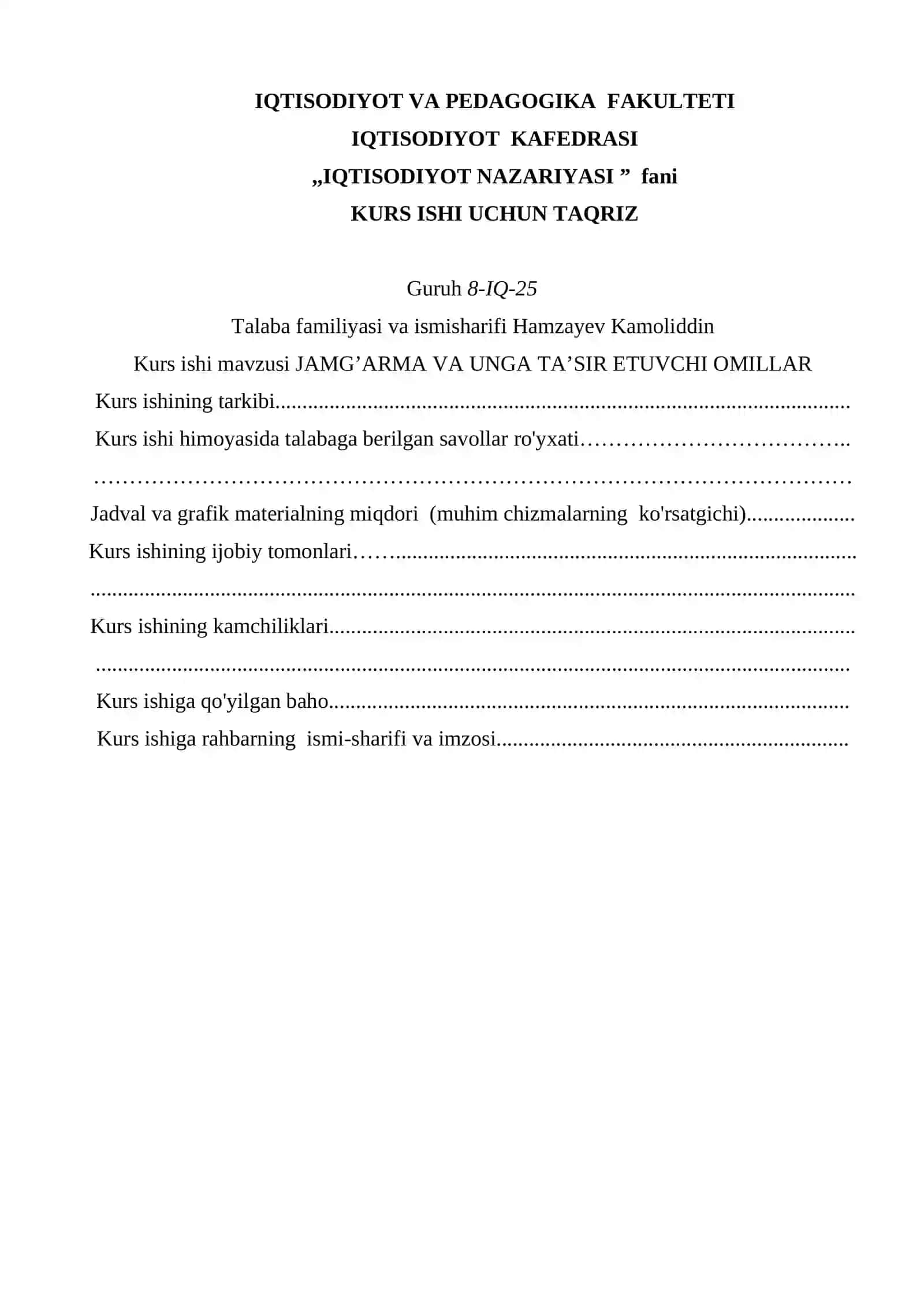 Jamg'arma va unga ta'sir etuvchi omillar 2