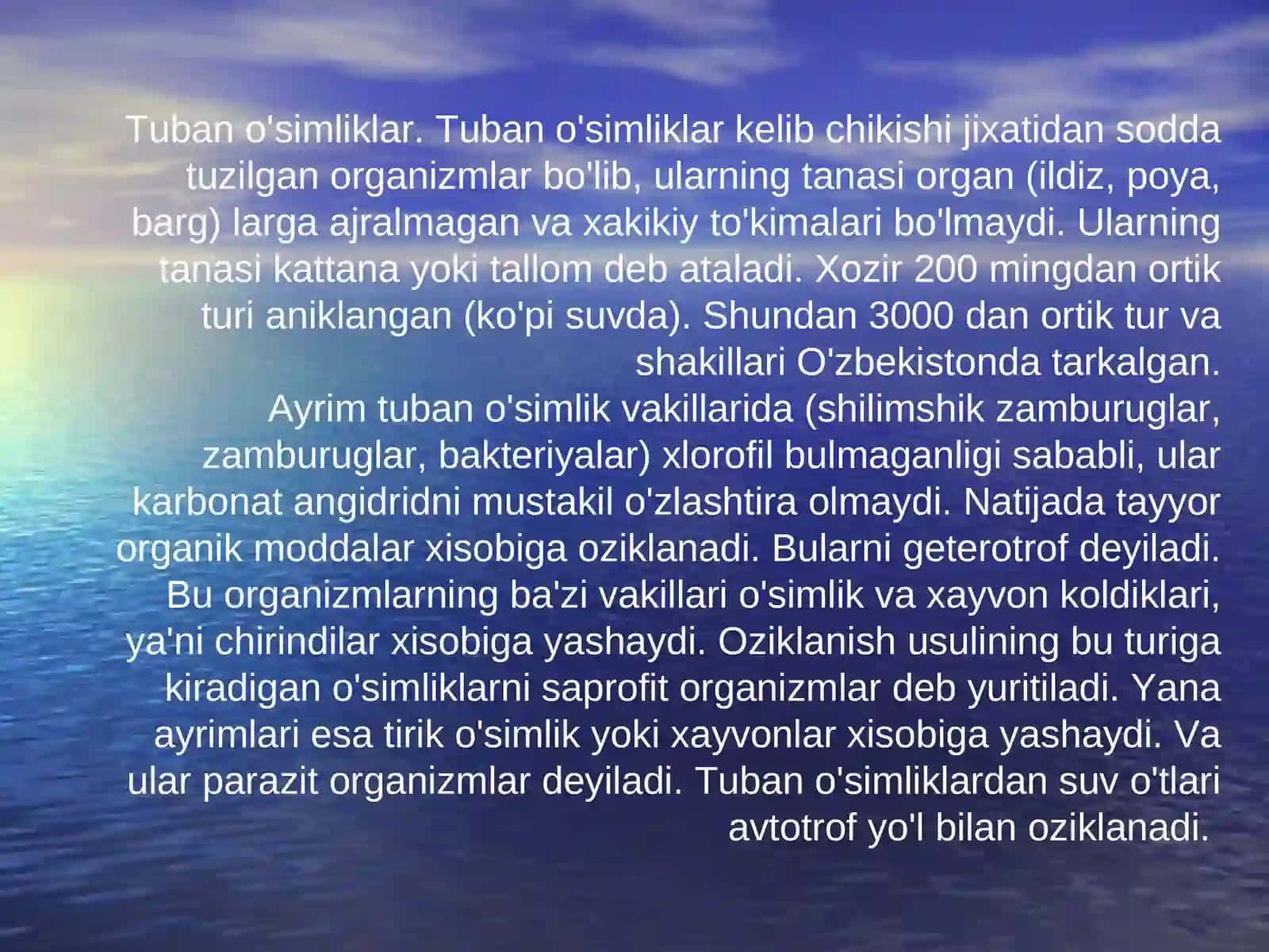 Tuban o'simliklar 2
