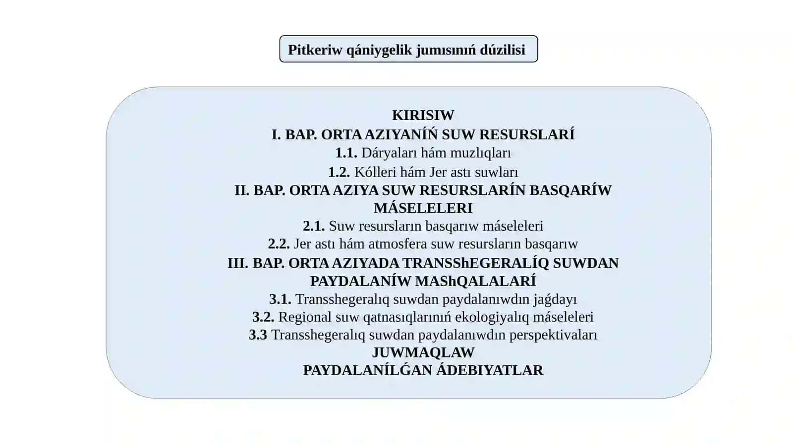 ORTA AZIYA HÁM ARAL TEŃIZI 2