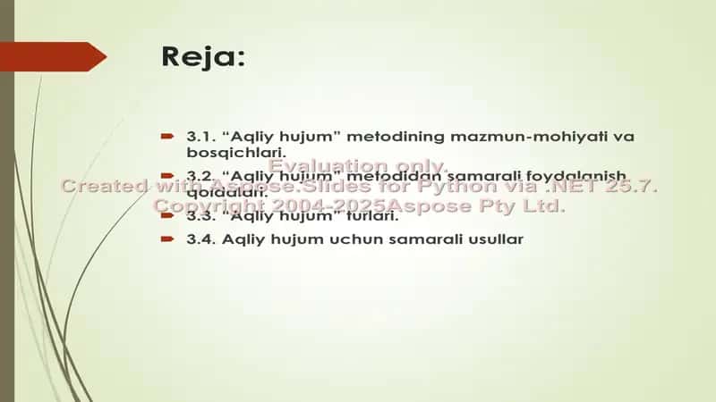 "Aqliy hujum" metodining samarali foydalanishi 2