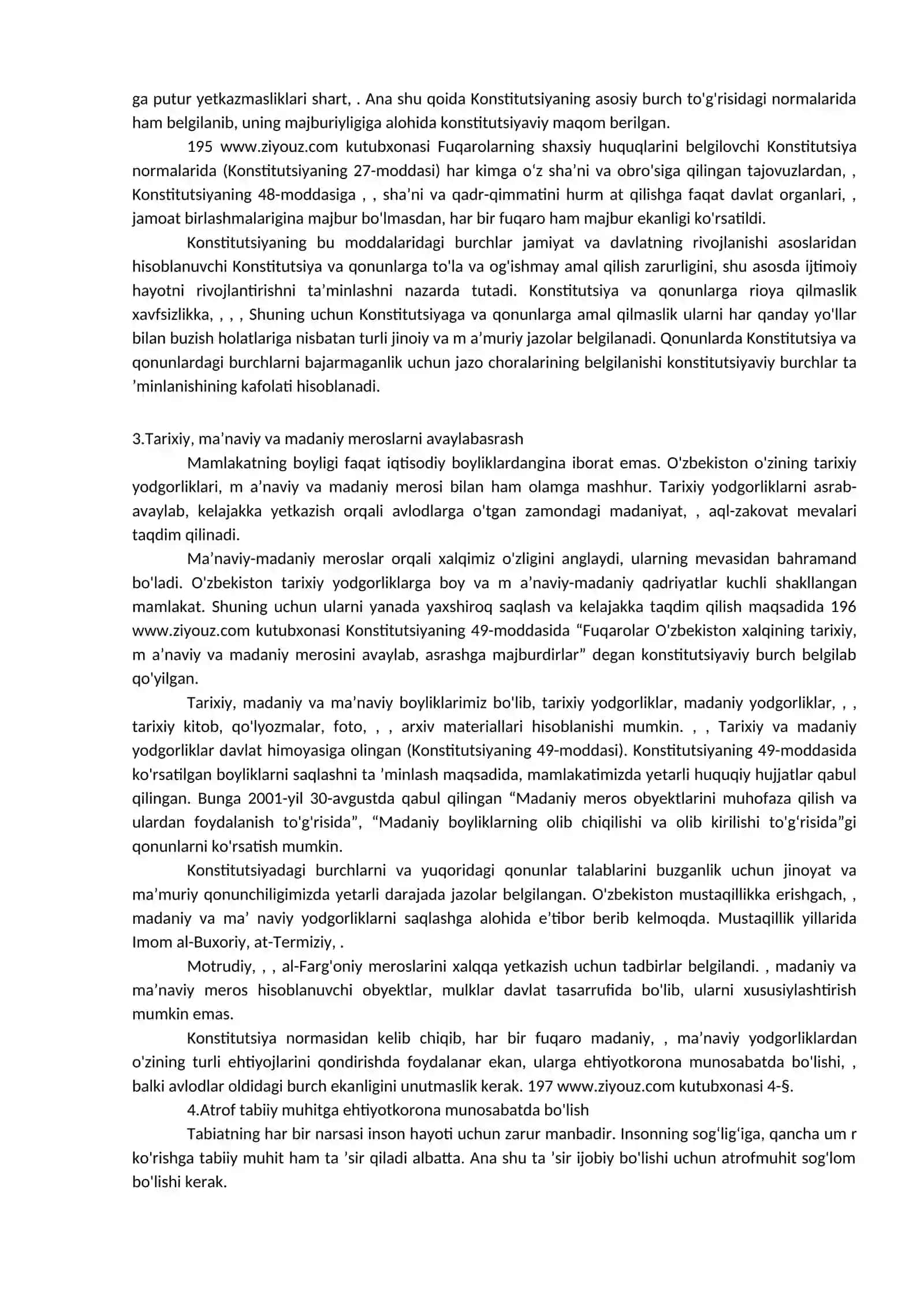 Fuqarolarning konstitusiyaviy burchlari 2