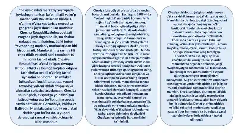 Chexiya Davlatining Iqtisodiyoti 2