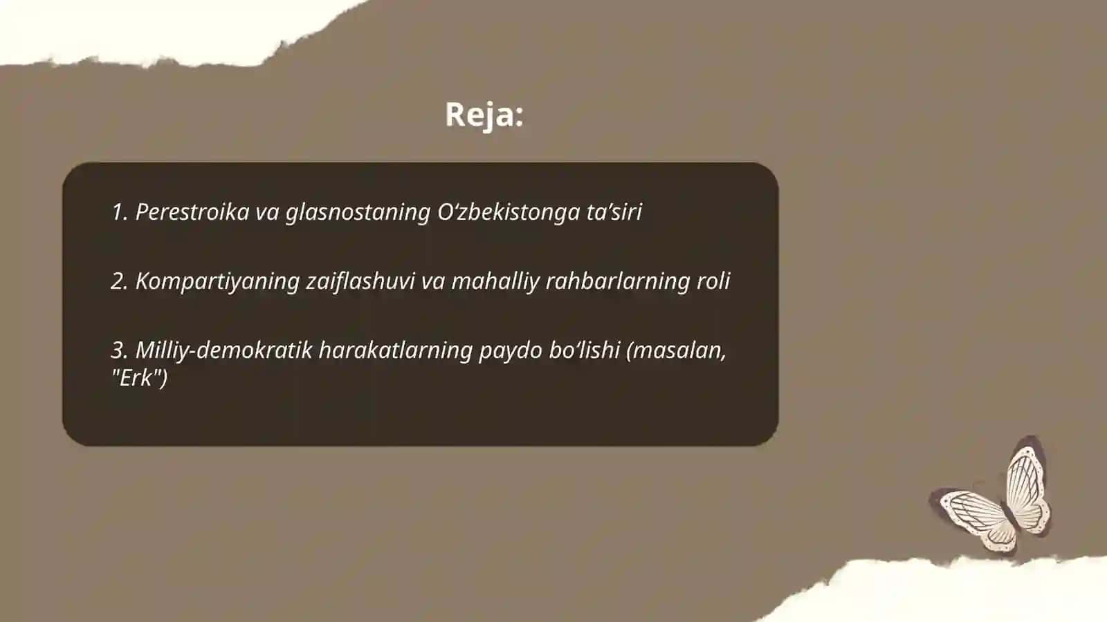Perestroika va glasnostaning Oʻzbekistonga taʼsiri 2