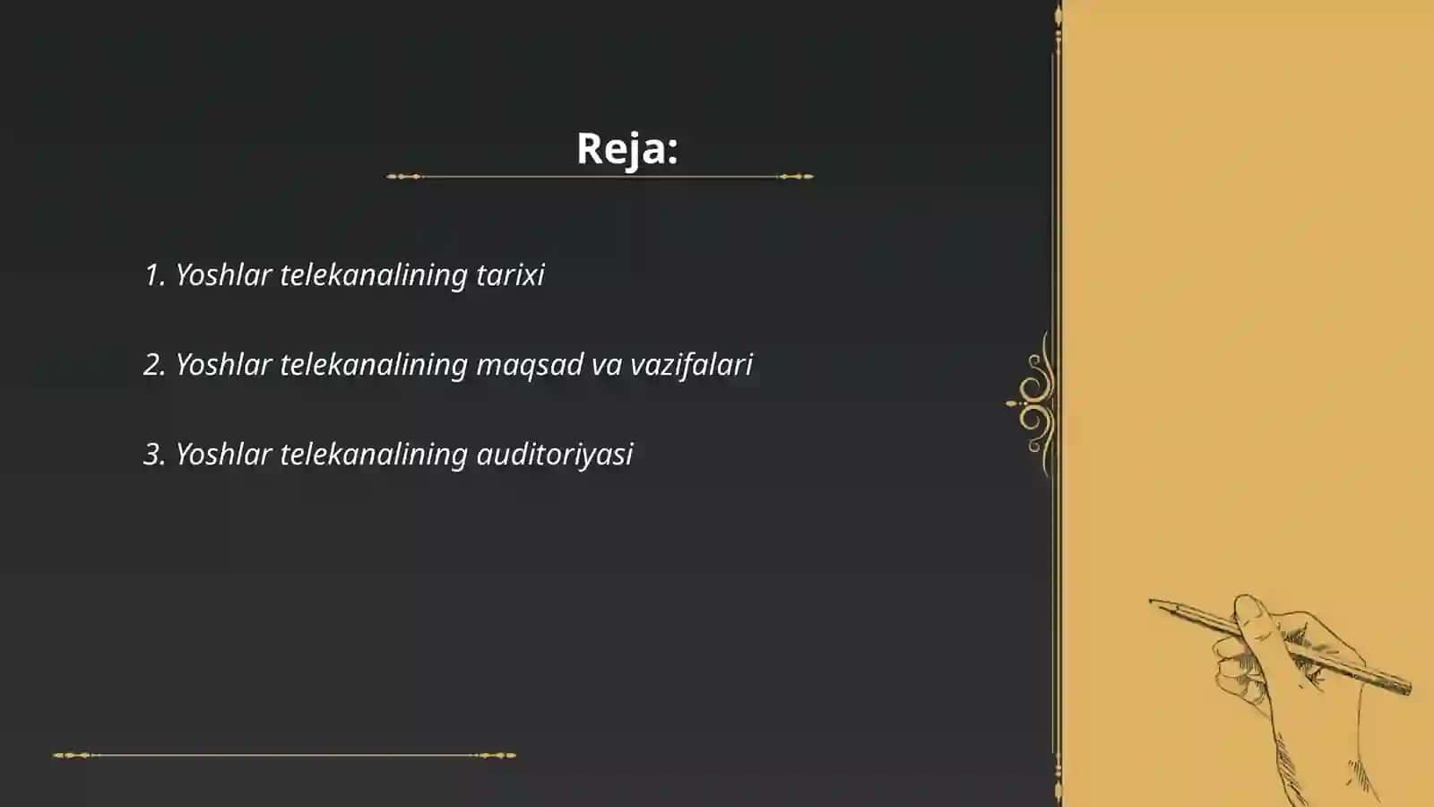 Yoshlar telekanali haqida 2