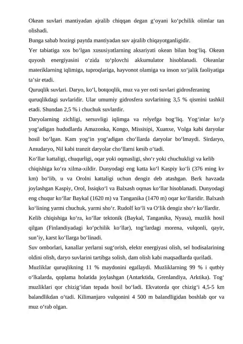 Ma’ruza.Gidrofera va uning muhofazasi 2