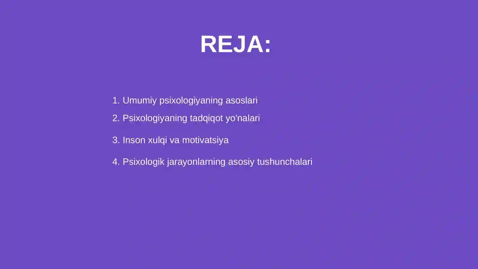 Umumiy psixologiya faniga kirisj 2