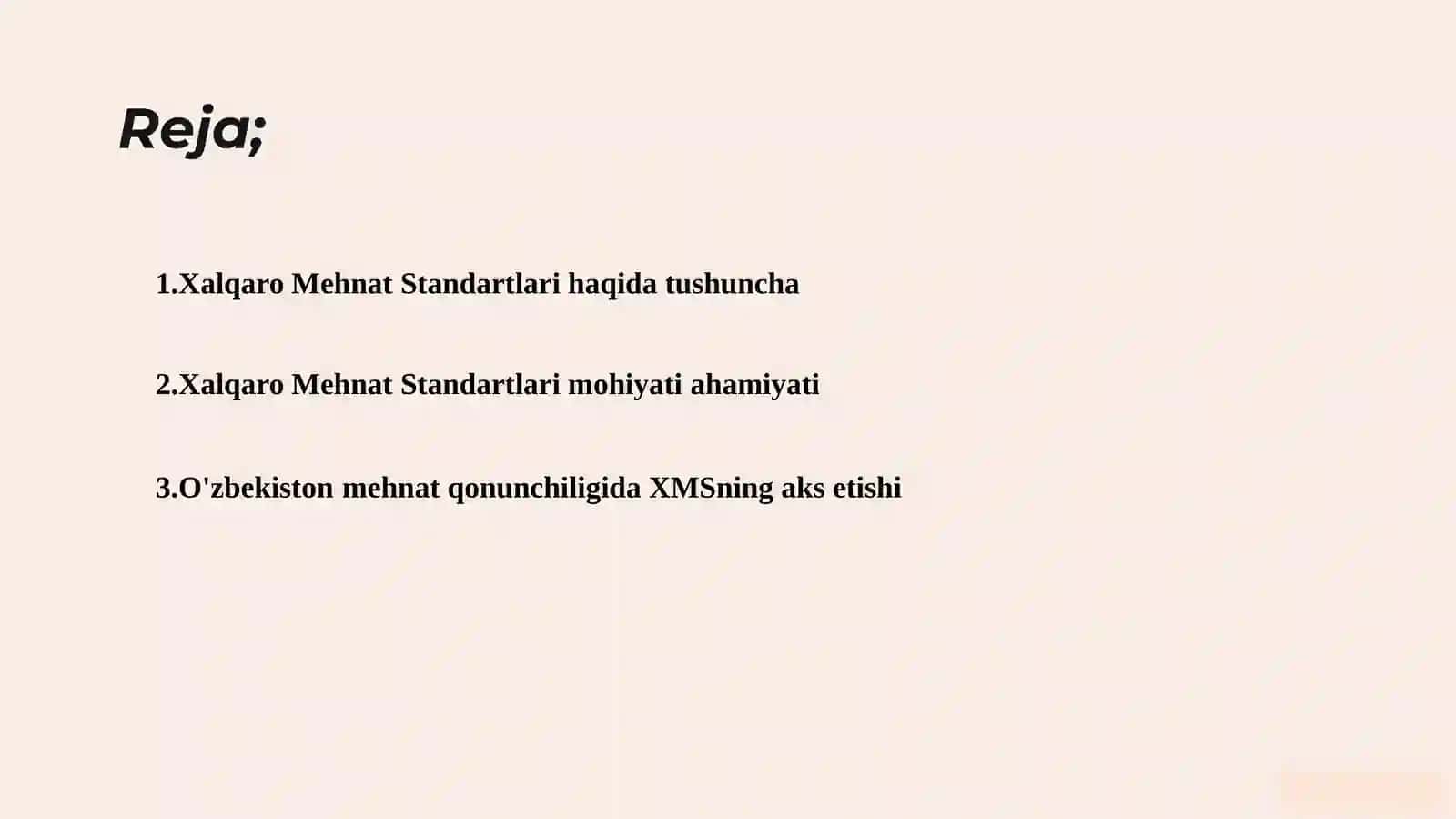 Xalqaro Mehnat Standartlarining O'rni va Ahamiyati 2