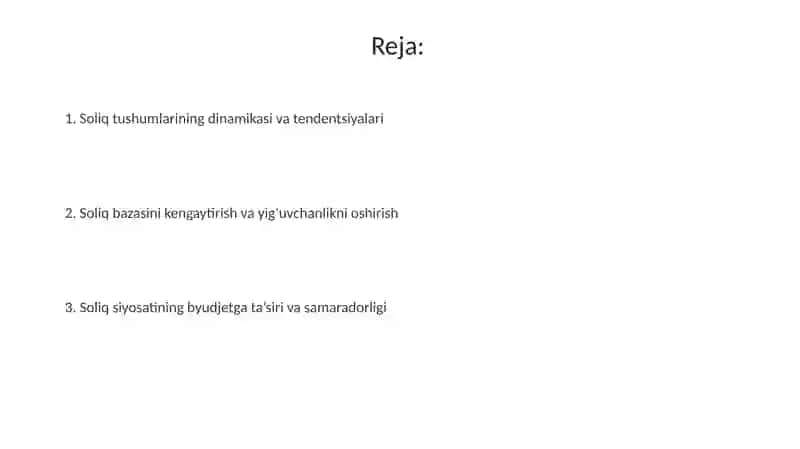 Soliq to'lovlari tahlili 2