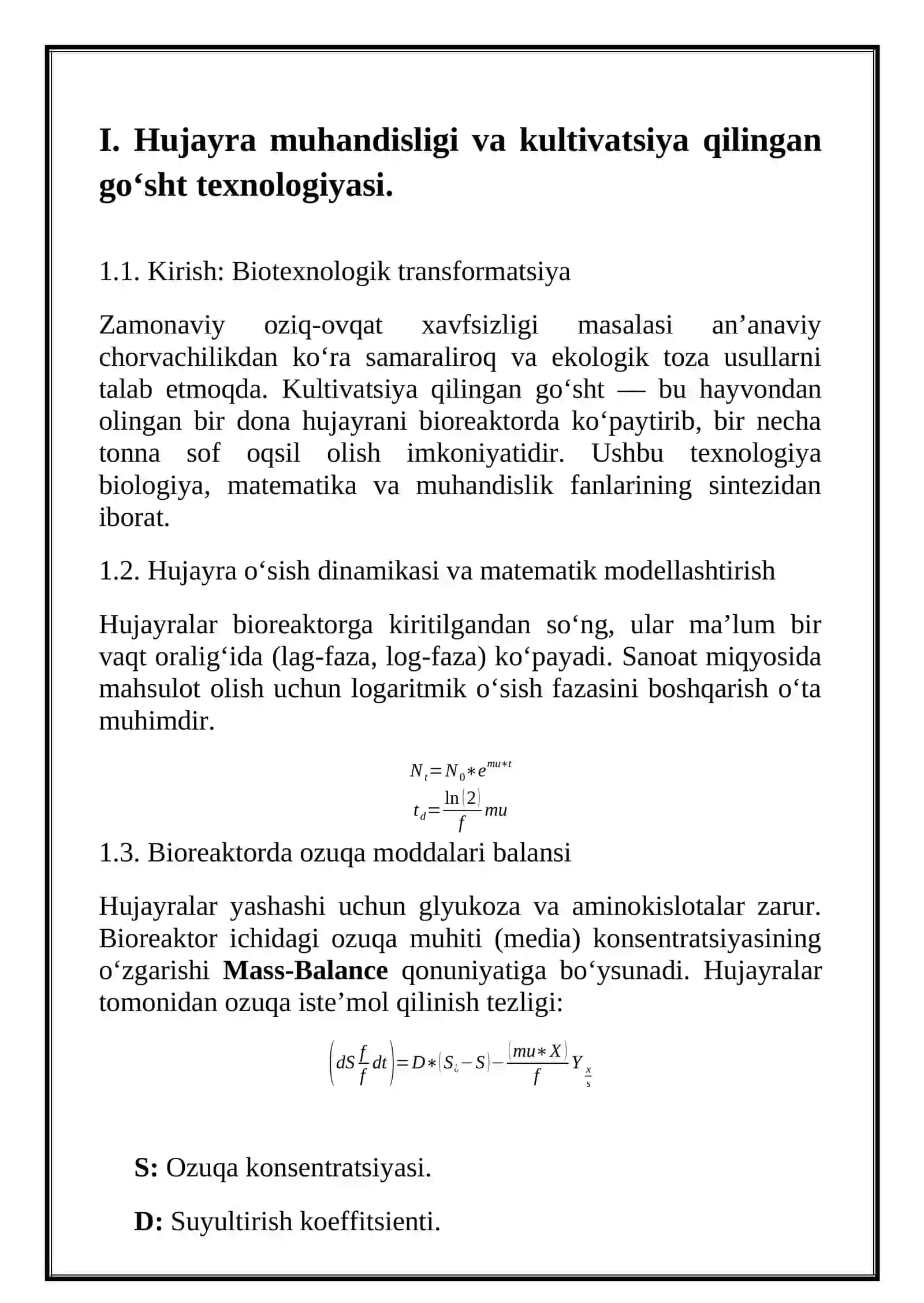 Biotexnologik va Innovatsion Yo'nalishlar 2