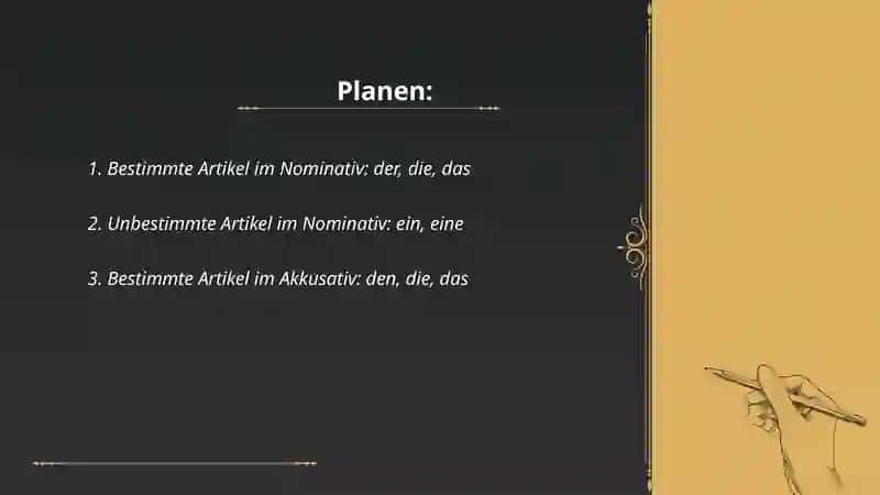 Bestimmte Artikel im Nominativ 2
