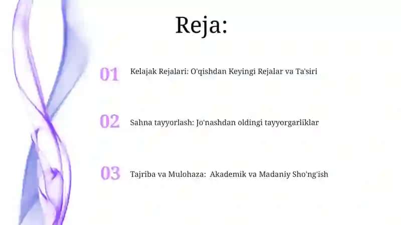 Kelajak Rejalari: O'qishdan Keyingi Rejalar va Ta'siri 2