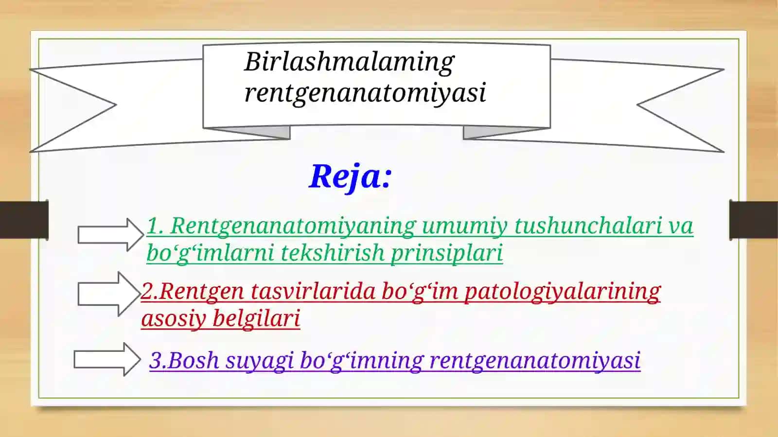 Birlashmalaming rentgenanatomiyasi 2