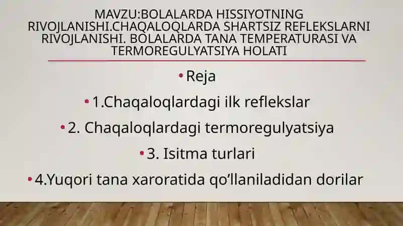 Chaqaloqning reflekslari 2