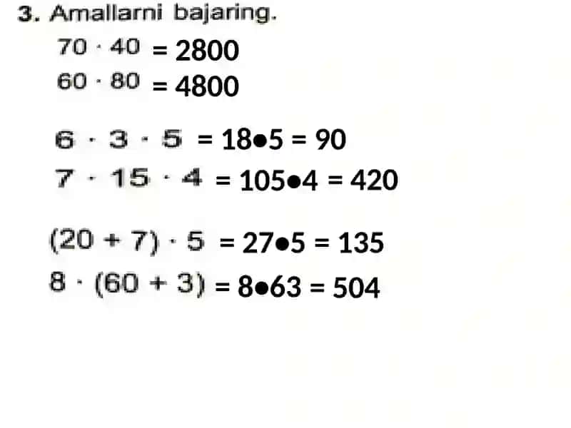 Matematik amallar 2