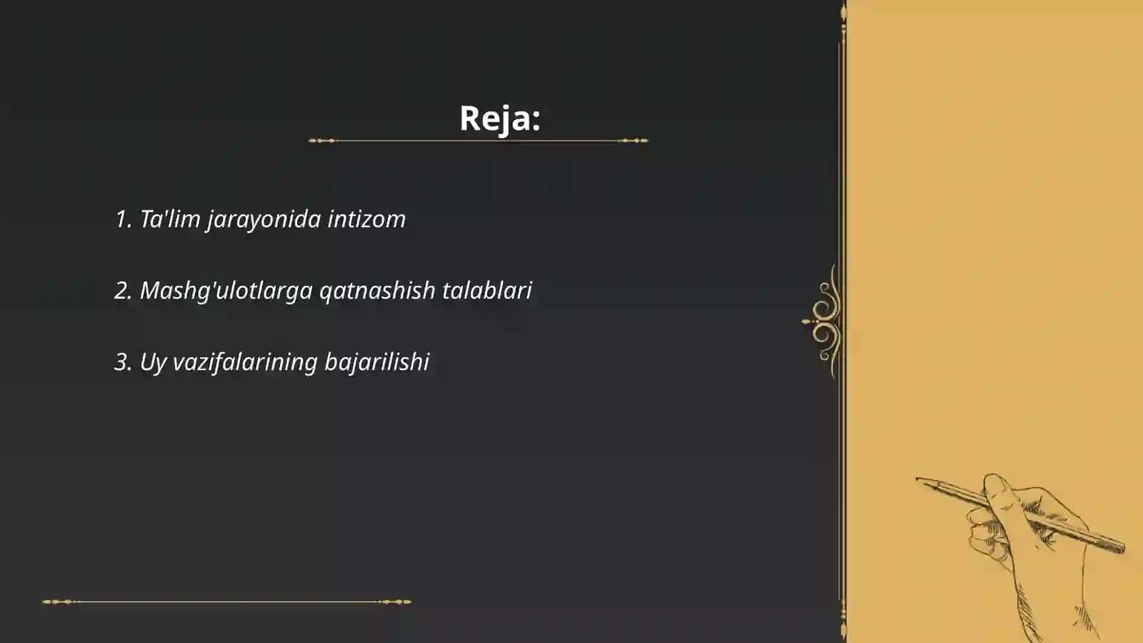 Ta'lim jarayonida intizom 2