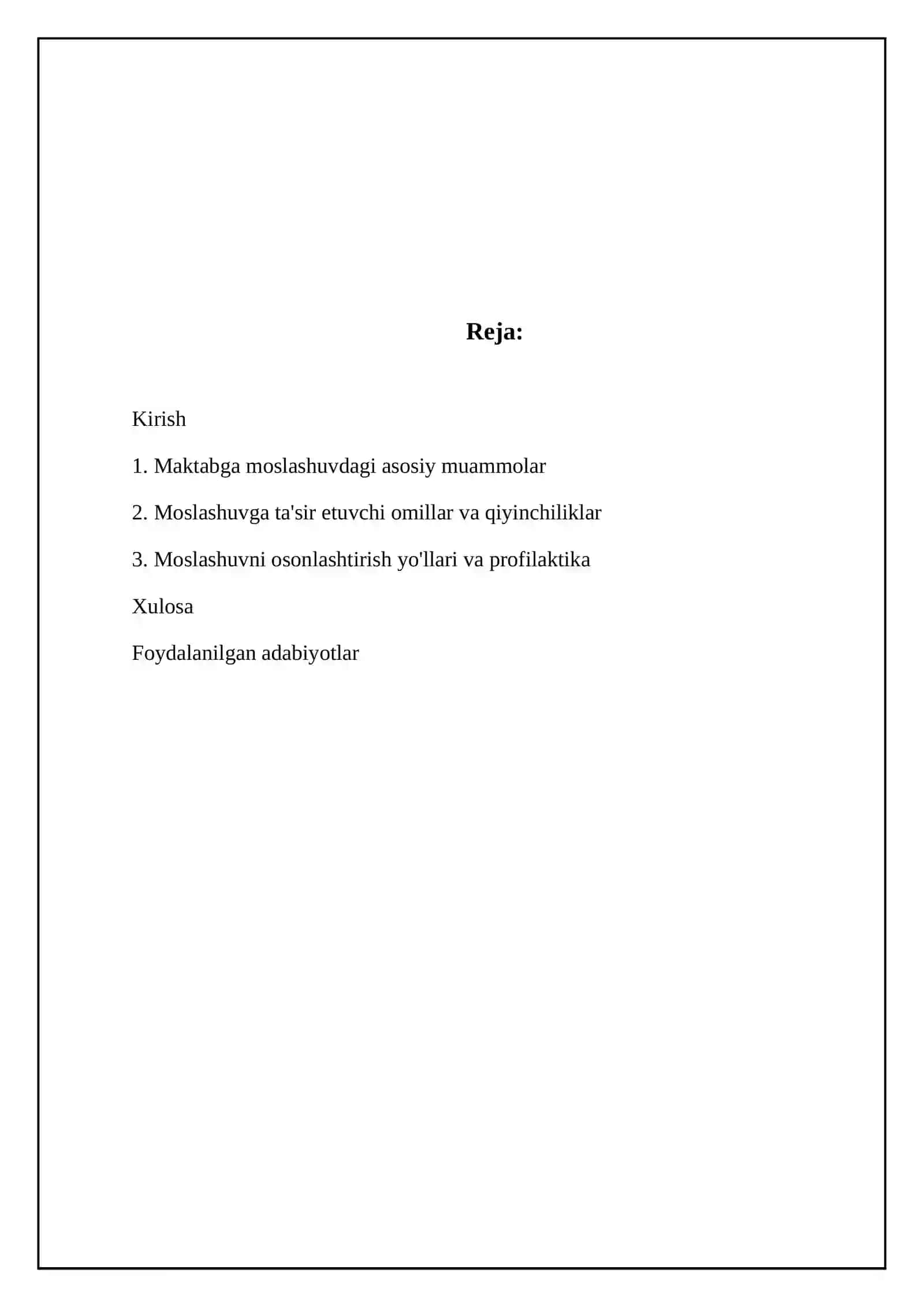 Maktabga moslashuvdagi asosiy muammolar 2