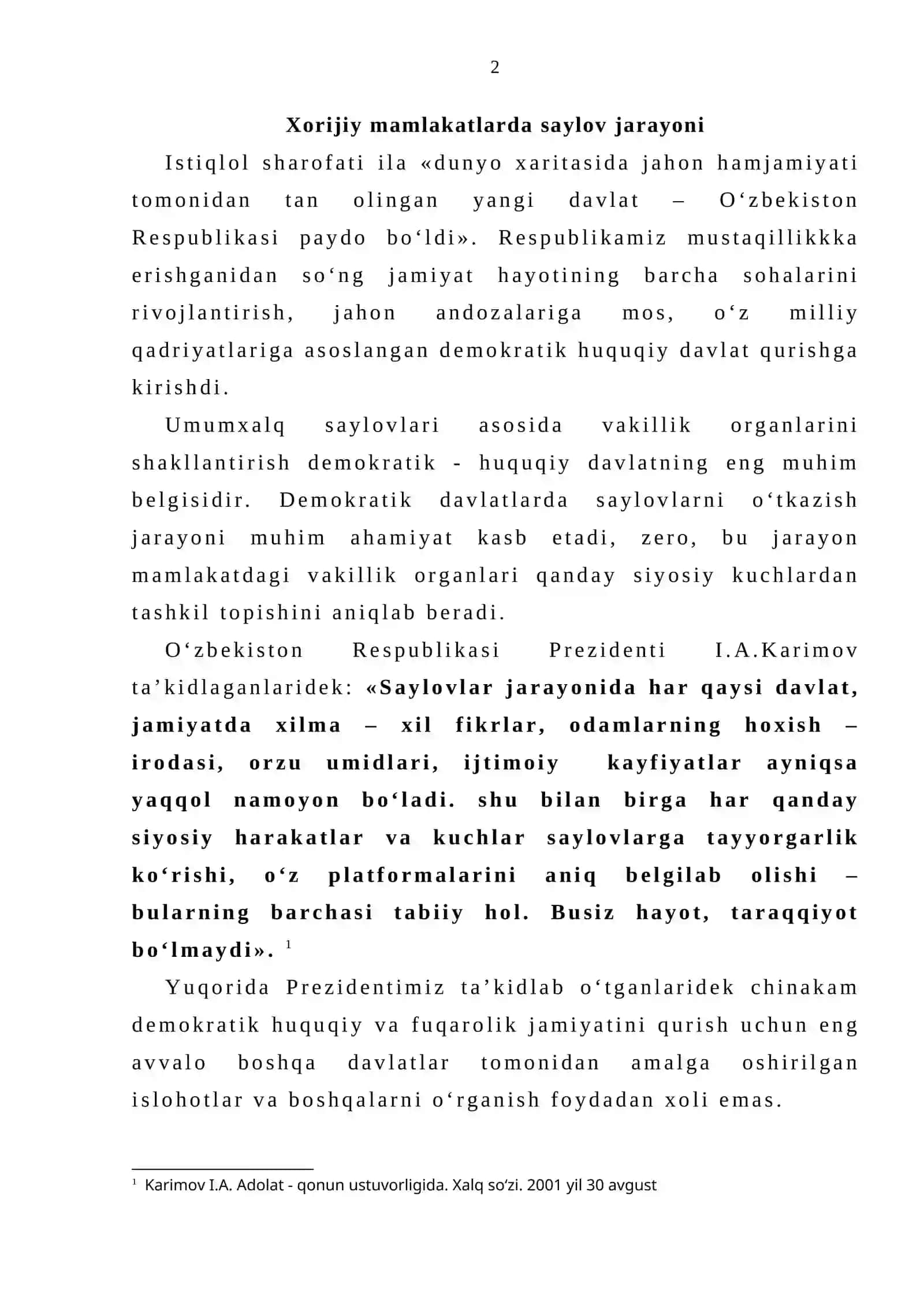 Xorijiy mamlakatlarda saylov jarayoni 2