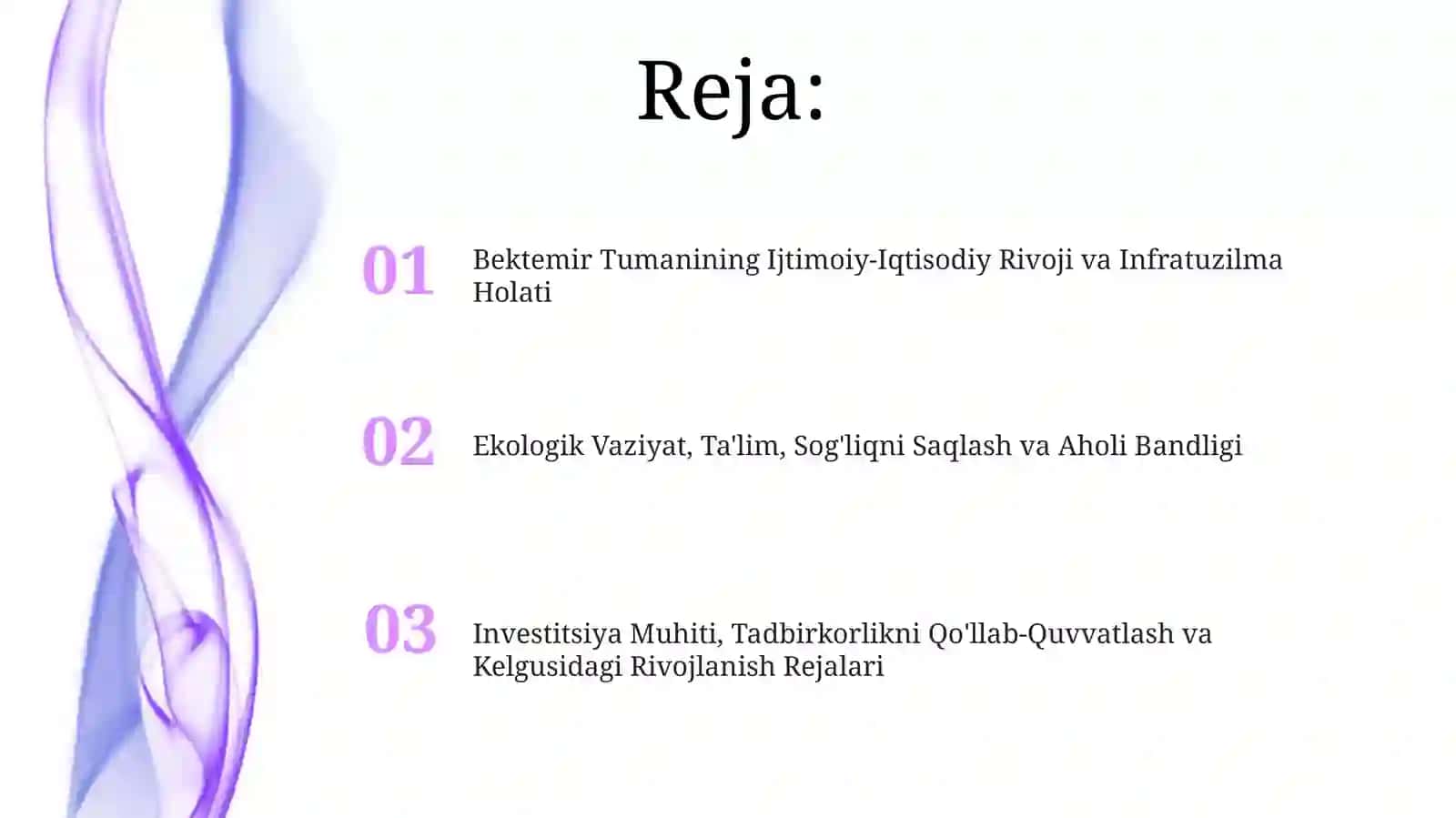 Toshkentshahar Bektemirtumanimeliorativholati 2