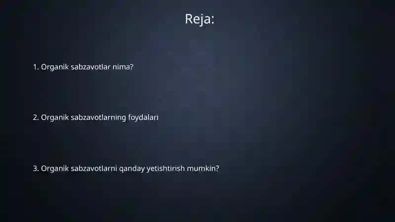 Organik sabzavotlar 2