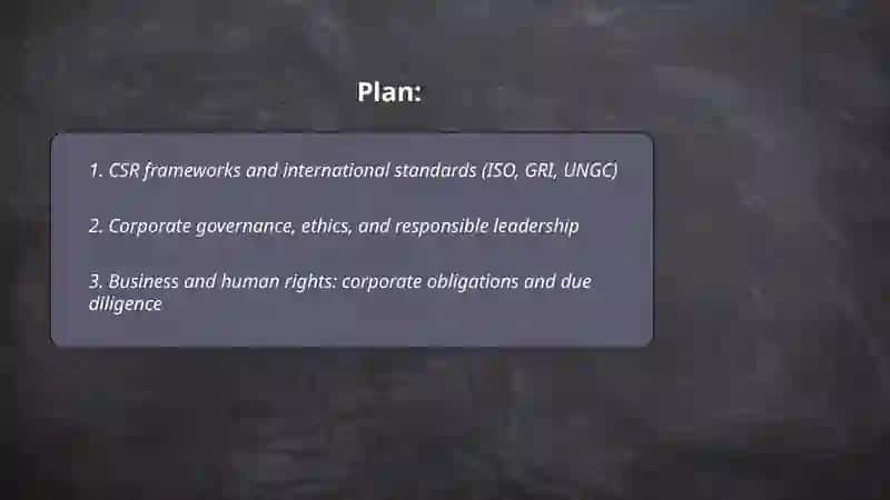 Corporate social responsibility and global citizenship 2