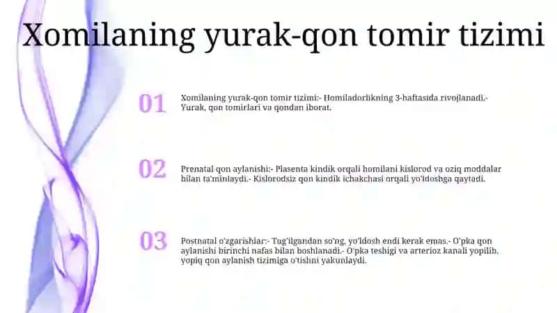 Homilada Qon Aylanishi 2
