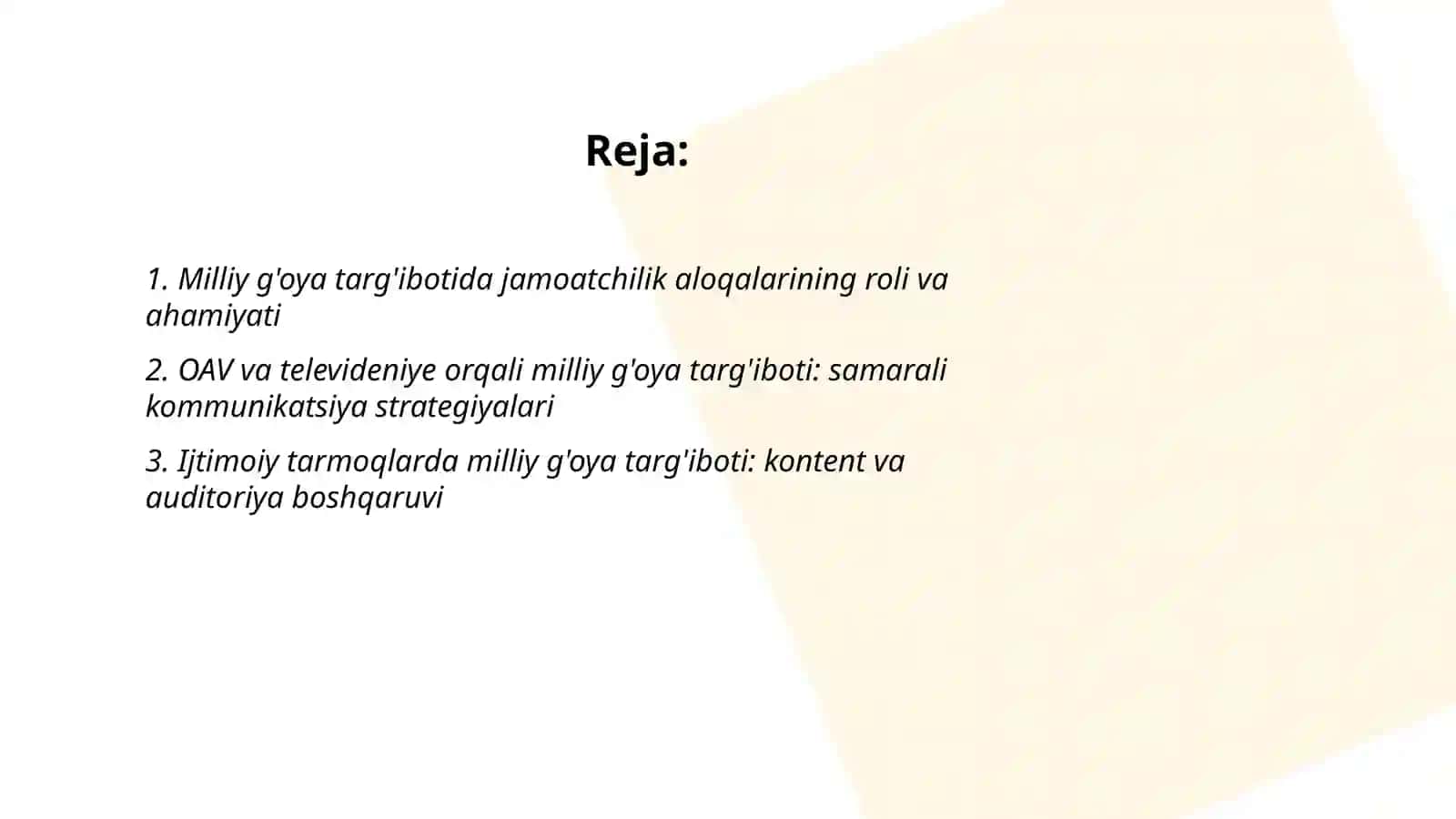 Milliy g'oya targ'ibotida Jamoatchilik aloqalari 2