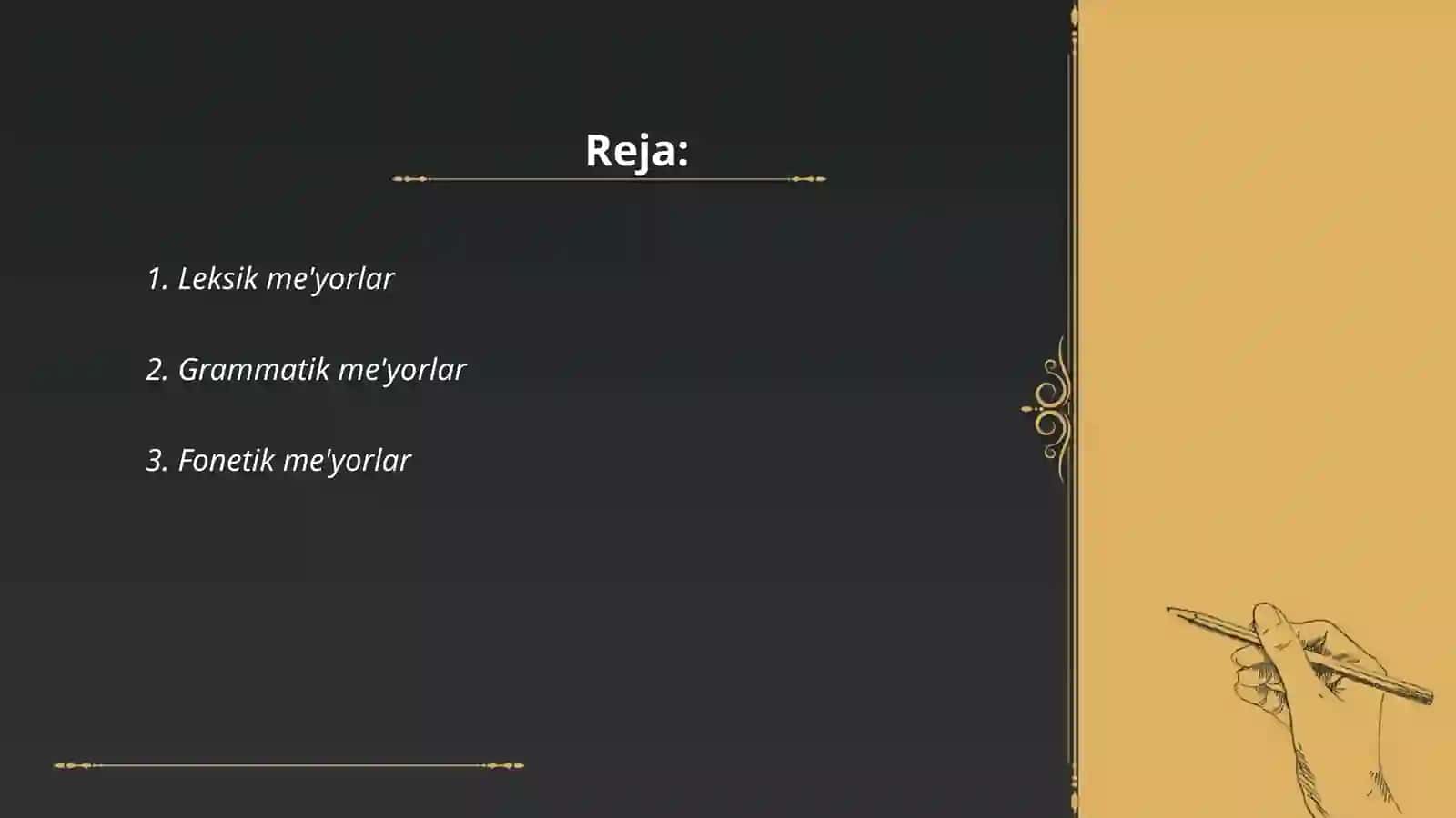 Leksik me'yorlar 2