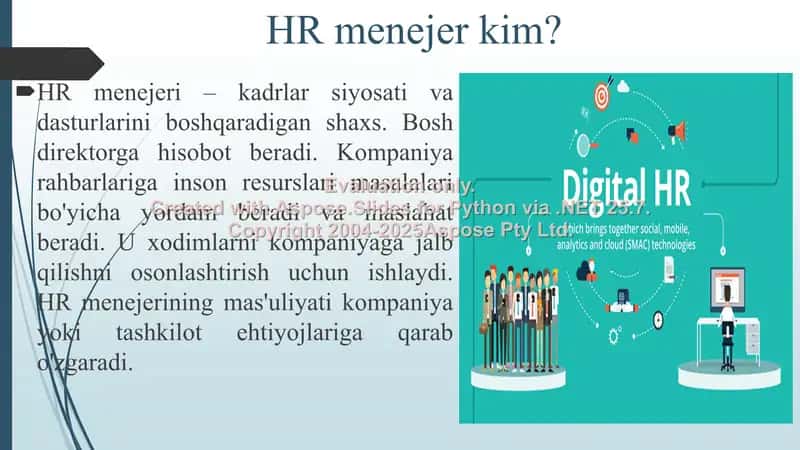 HR menejeri haqida ma'lumotlar 2