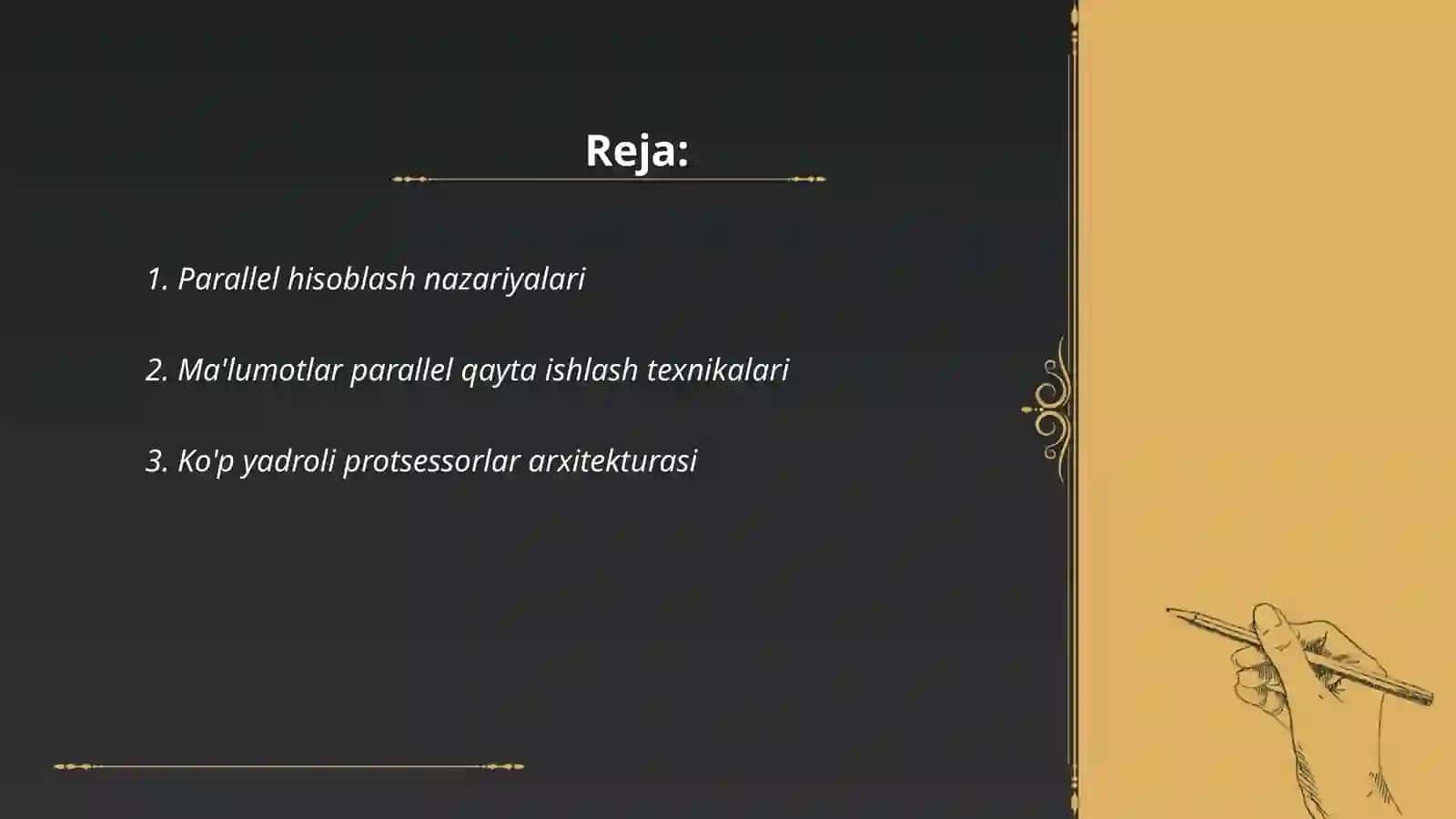 Kompyuterlarda malumotlarning parallel ishlov berilishi 2