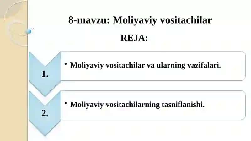 MOLIYA ASOSLARI 2