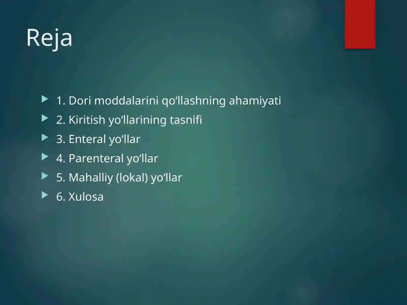 Dori moddalarini organizmga kiritish yo‘llari 2