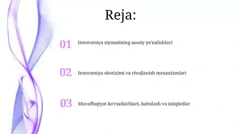 Davlatning innovatsiya siyosati 2