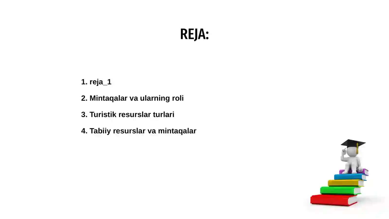 Mintaqalarning turistik resurslar tasnifi 2