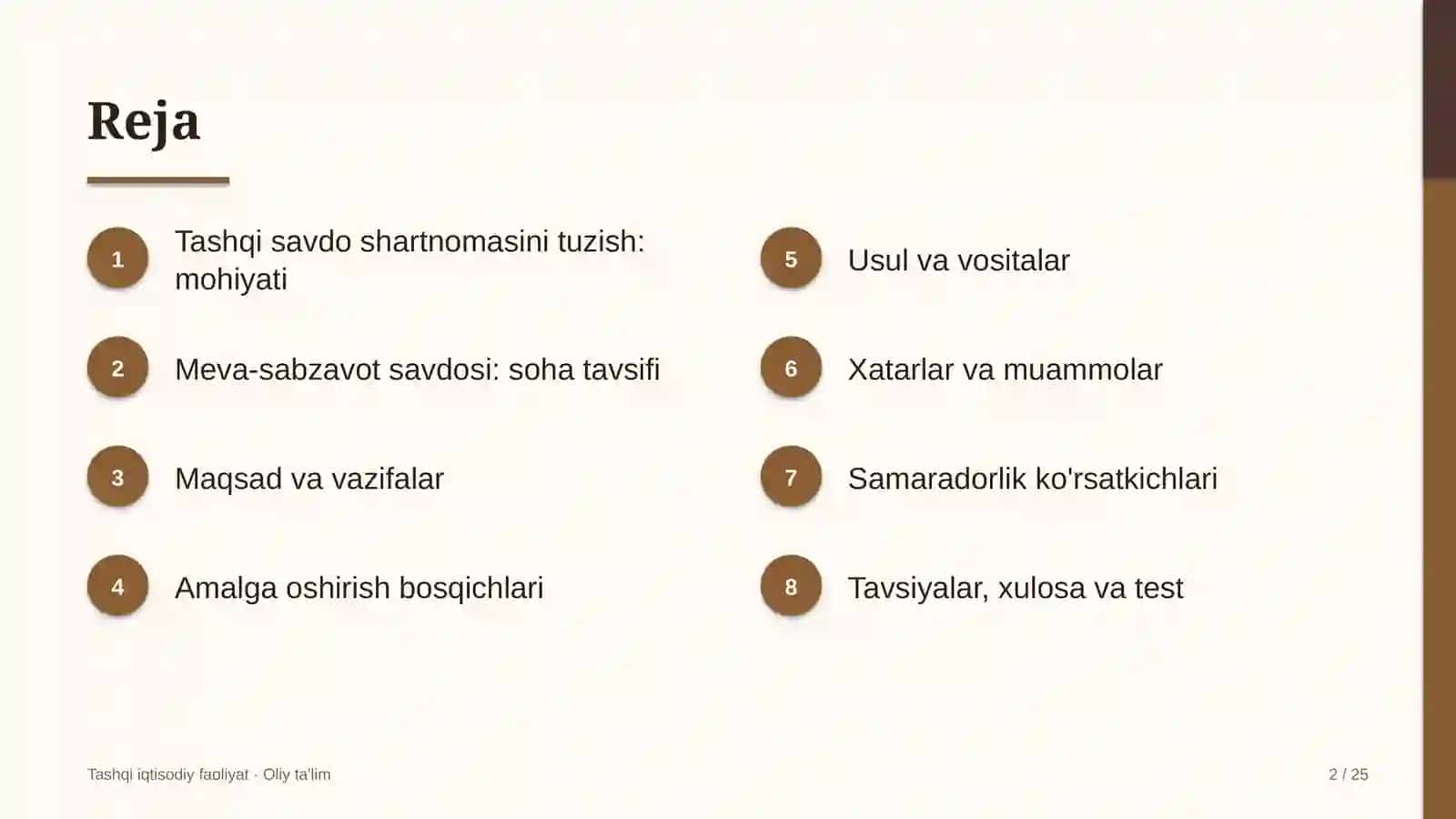 meva sabzavot savdosida tashqi savdo shartnomasini tuzish 2218 2