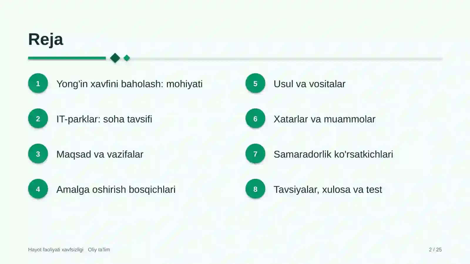 IT-parklarda yong'in xavfini baholash 2