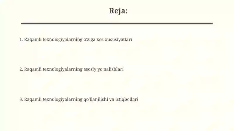 Raqamli texnologiyalar 2