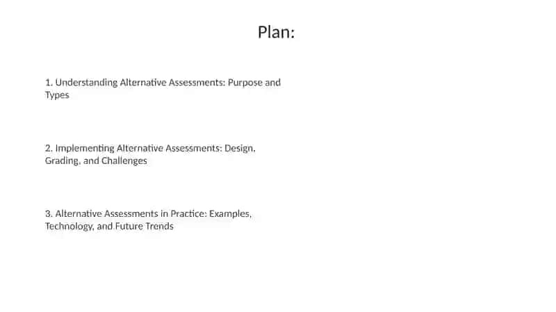 Alternative assessment methods 2