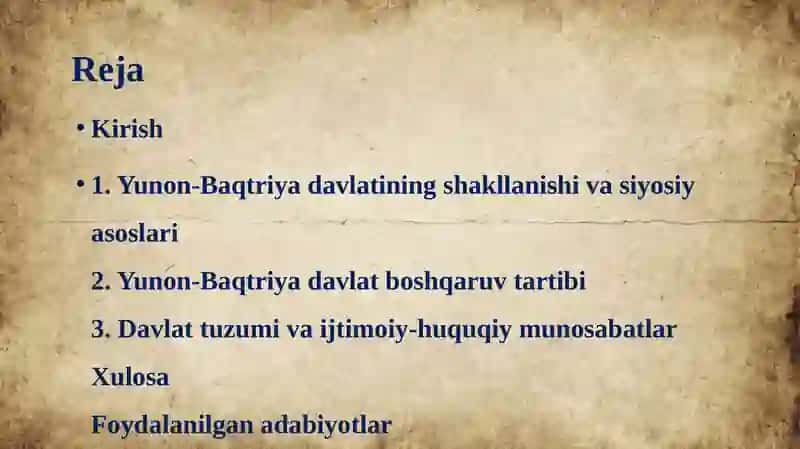 Yunon-Baqtriyadavlatboshqaruvtartibivadavlattuzimi 2