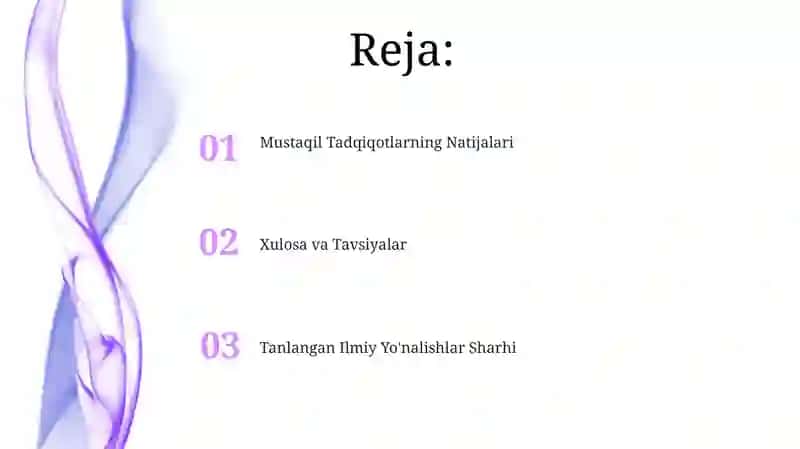 Tanlangan Ilmiy Yo'nalishlar 2