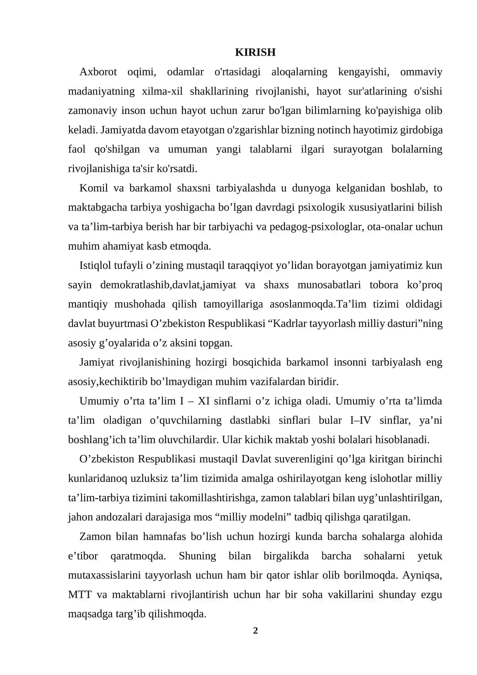 Boblar va paragraflarning nomlanishi 2